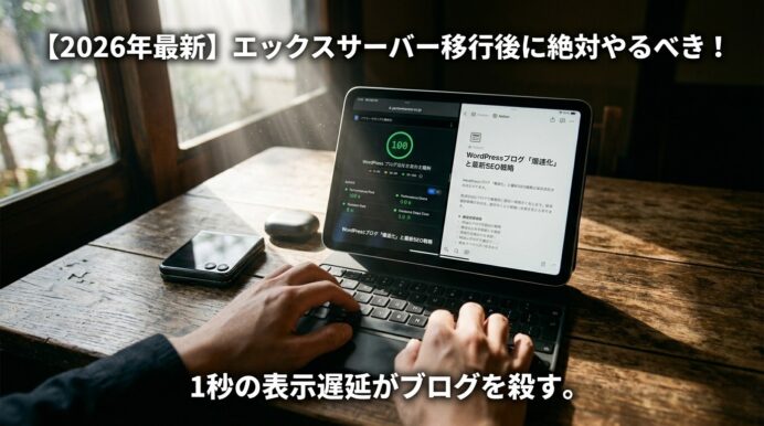 【2026年最新】エックスサーバー移行後に絶対やるべき！WordPressブログ「爆速化」と最新SEO戦略