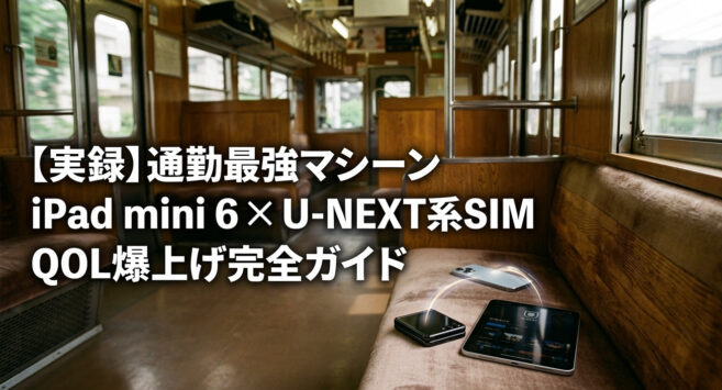 【実録】U-NEXT系SIMは「iPad mini 6」で大化けする！通勤電車を最強のエンタメ空間＆書斎に変える完全ガイド