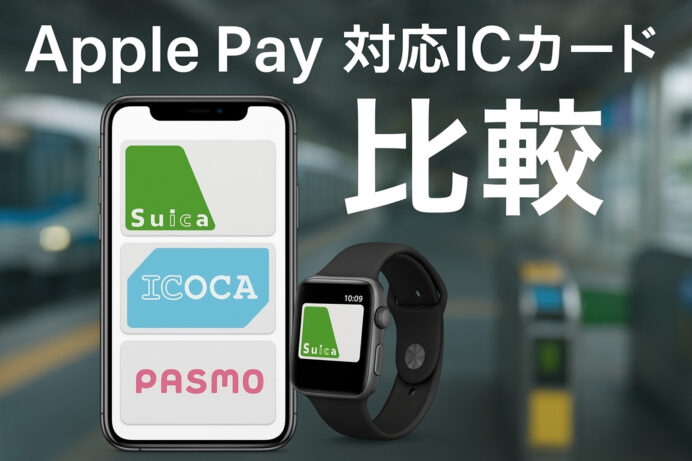 Apple Pay対応の交通系ICカードを徹底比較！Suica・ICOCA・PASMOの違いと選び方