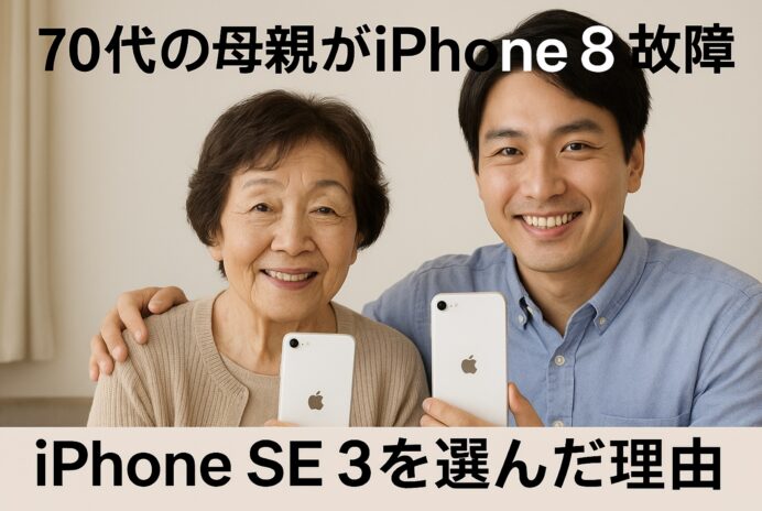 70代の母のiPhone8が故障！私がiPhone SE3を選んだ理由とシニア世代におすすめなポイント